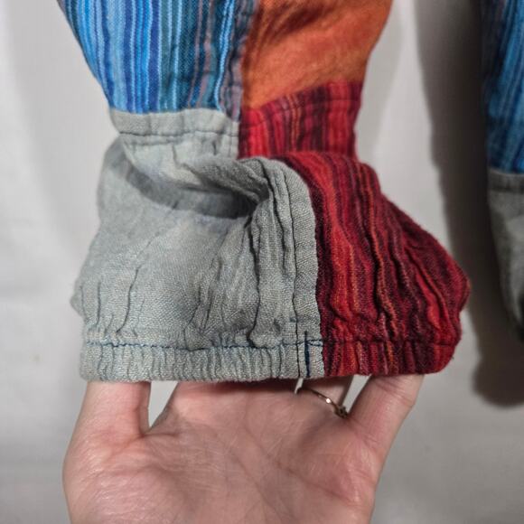 Kathmandu Imports Nepal Patchwork Harem Pants Elastic Hippie Medium Jogger Boho - Picture 7 of 7